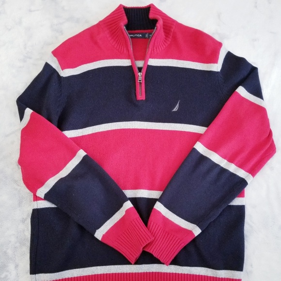 Nautica 1/4 Long Sleeve Zip Sweater - Picture 1 of 3